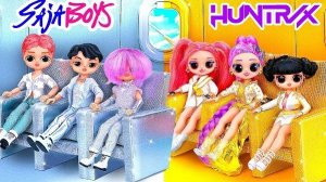 K-Pop Охотницы на Демонов в золотом и серебряном самолёте! 10 поделок для кукол L.O.L.