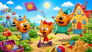 Три кота , игры для детей.