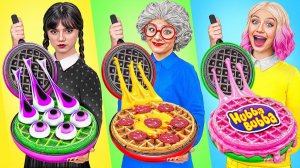 Кулинарный Челлендж# Уэнсдей Против Бабушки # Лайфхаки для Родителей от Multi DO Challenge