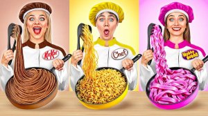 Жевательная Резинка vs Настоящая еда vs Шоколадная Еда Кулинарный Челлендж от Multi DO Challeng