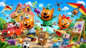 Три кота, игры для детей.