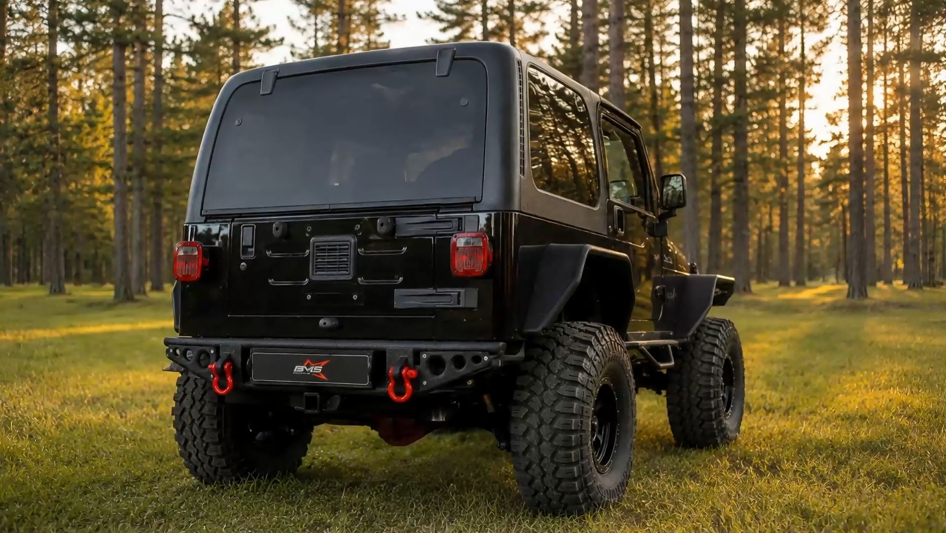 Бампер силовой задний BMS ALFA для Jeep Wrangler TJ