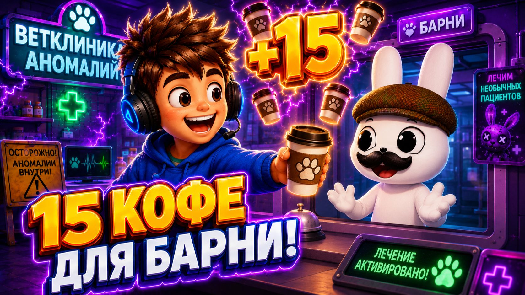 Как получить +15 кофе и угостить Барни | Ветеринарная клиника: Аномалия - РОБЛОКС