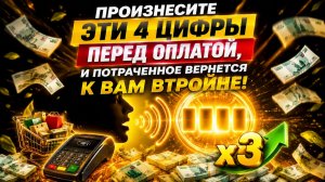Произнесите эти 4 цифры перед оплатой и потраченное вернется втройне.