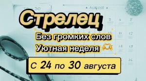 СТРЕЛЕЦ _   последняя неделя лета !💕  с 24 по 30 августа ‼️ #гадание #таро #раскладтаро