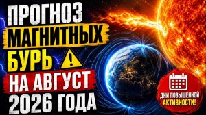 Прогноз Магнитных Бурь на Август 2026 года