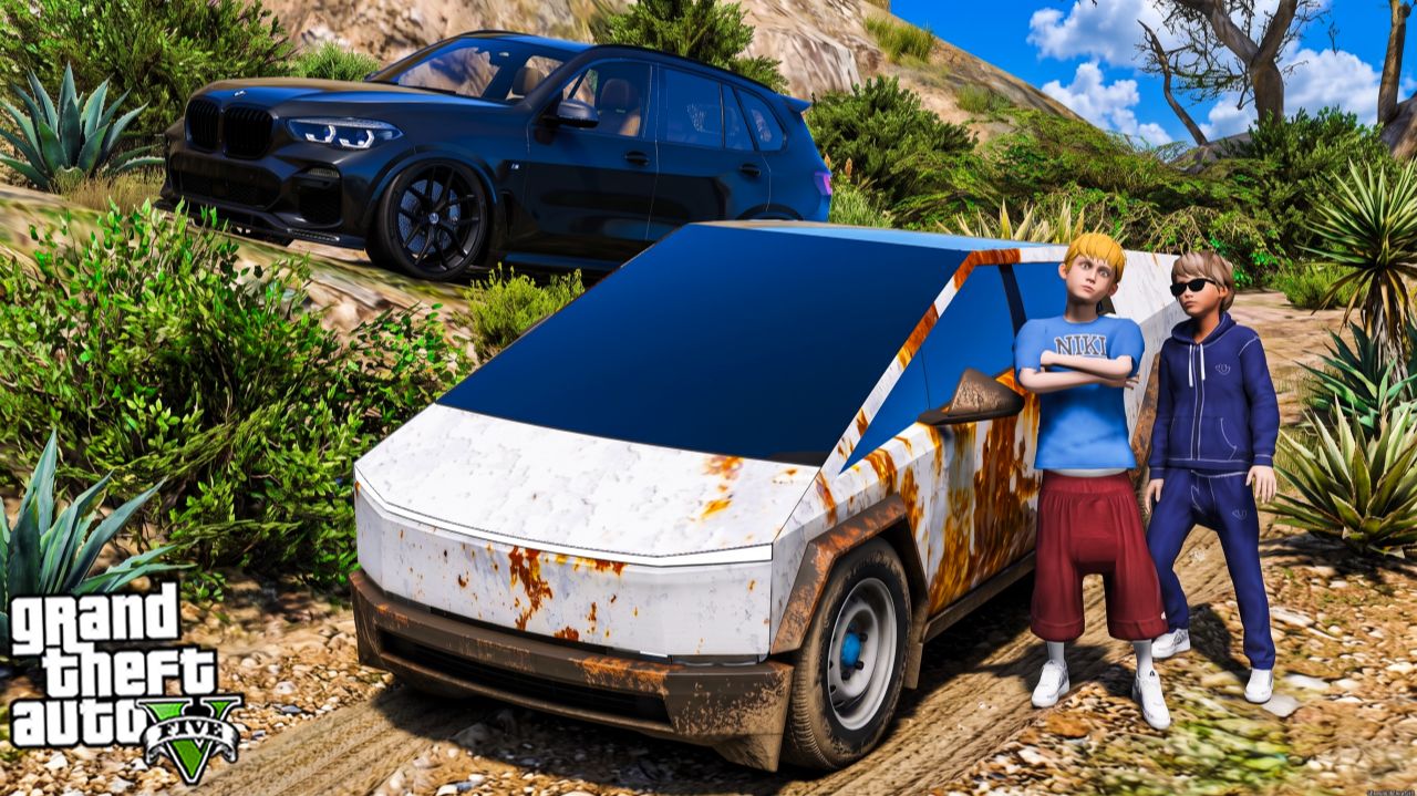 ОФФРОАД НА САМОДЕЛЬНОЙ ТЕСЛЕ КИБЕРТРАК ПРОТИВ BMW X5 ВИТИ ОПЕРА - ЖИЗНЬ ПЕРЕКУПА В GTA 5