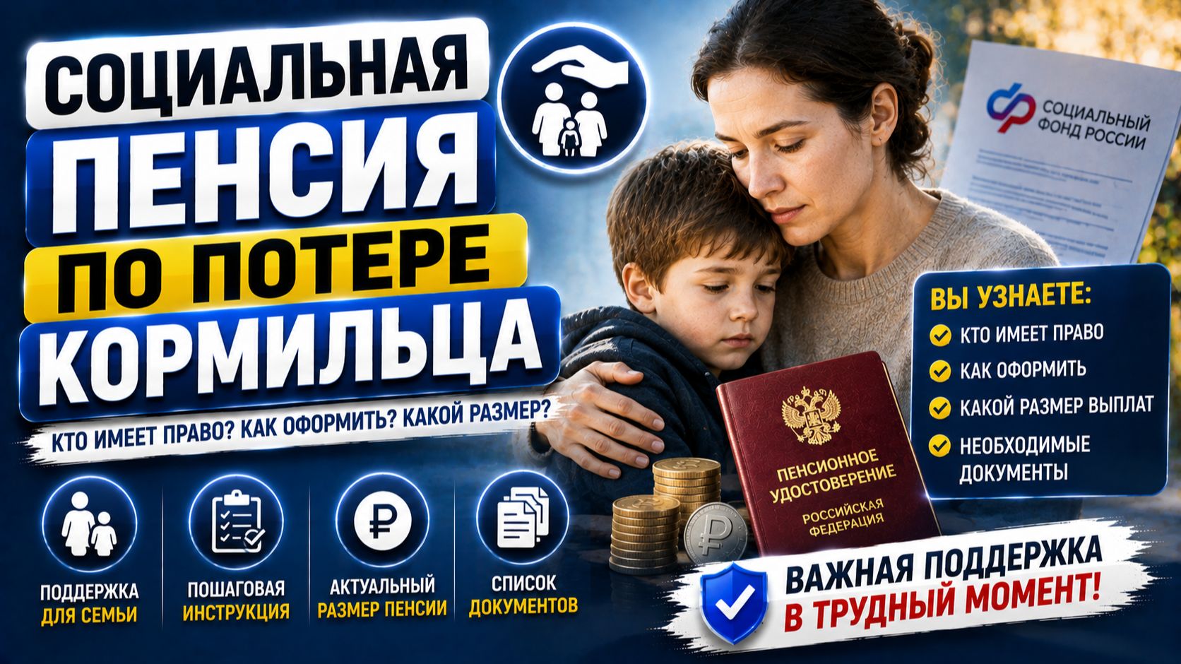 Социальная пенсия по потере кормильца
