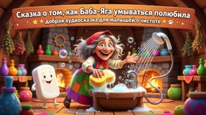 👵🧼🚿 Сказка о том, как Баба-Яга умываться полюбила — добрая аудиосказка для малышей о чистоте ✨🐾