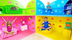 Приключения Дианы и Ромы😍 в Игровых домиках/ Противоположности Челлендж