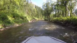 Подъем, спуск по горной реки на аэролодки Хариус 440
