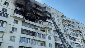 В Уфе потушили пожар на улице Гвардейской