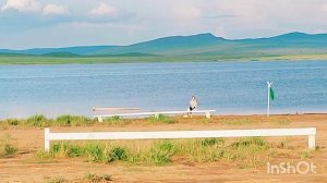 Солёное озеро Тус, красивые просторы Хакасии, бизоны.