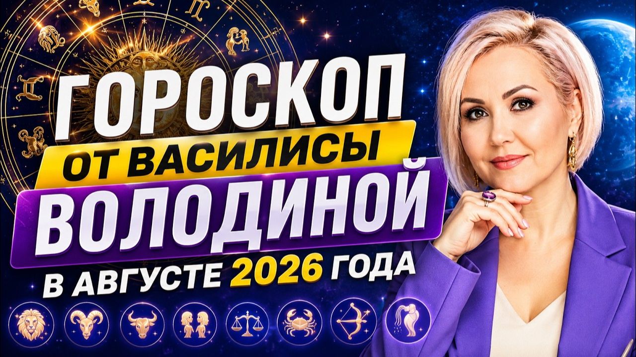 Гороскоп от Василисы Володиной в Августе 2026 года