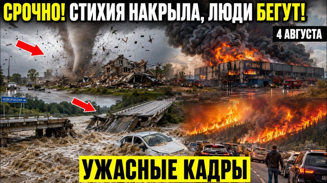 Новости Сегодня 04.08.2026 - ЧП❗ Россия❗ События дня❗ Ужасные кадры❗ Россия Катаклизмы Потопы❗ Пожар
