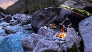 2 Дня одиночного бушкрафта, ловля рыбы и приготовление.