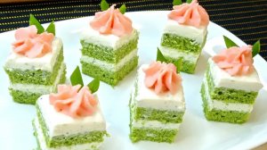 Закуска с красной рыбой, которая удивит всех! 🌿 Нежный шпинатный бисквит и творожный крем 🌹