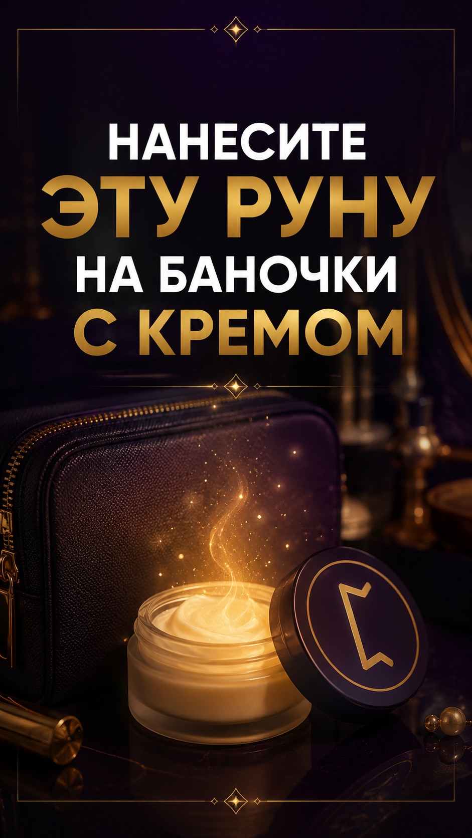 Нанесите эту руну на крем для молодости!