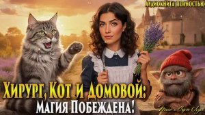 Хирург, Домовой и говорящий Кот Выжить в мире магии! Бытовое Фэнтези. Попаданка. Аудиокнига.