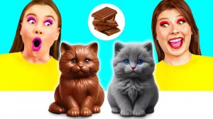 Челлендж. Шоколадная Еда vs Настоящая еда | Смешные Челленджи от GoFun Challenge