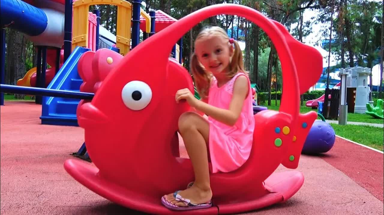 Outdoor Playground For Kids Funny Baby Playing Family Fun Play Area Entertainment For Children