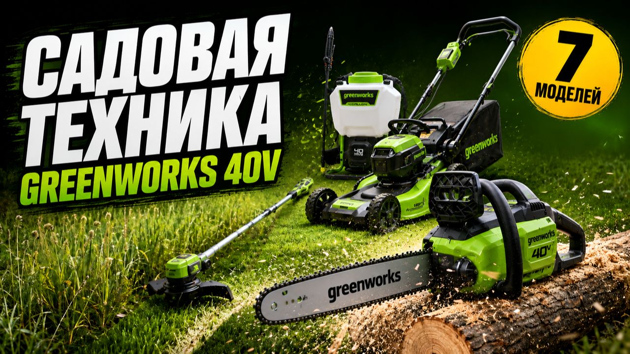 Садовая техника Greenworks 40V | Большой обзор и тест
