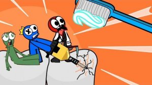РАДУЖНЫЕ ДРУЗЬЯ против Зубной щетки!!!