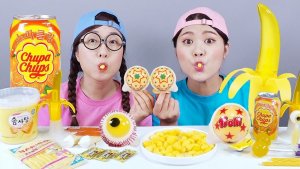 Желтая еда глазное яблоко желе восковая бутылка конфета десерт Мукбанг ДОНА DONA