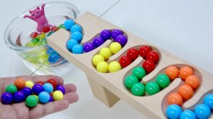 Гонка шариков ASMR: HABA Wave Slope, стеклянная чаша и стакан воды