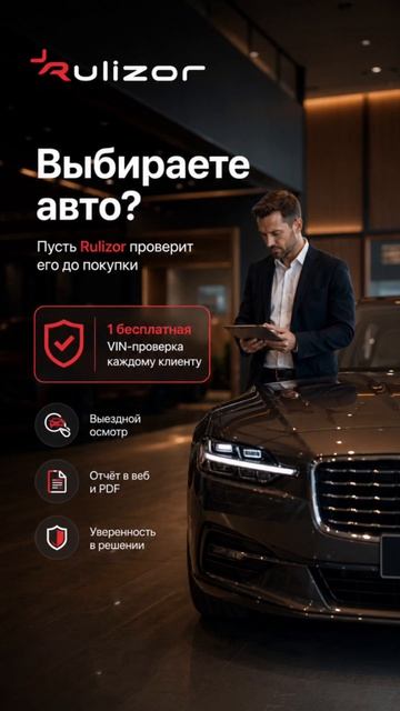 Закажите профессиональный осмотр автомобиля на Rulizor.ru