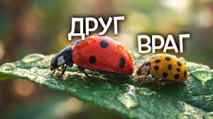 КРАСНАЯ КОРОВКА спасает урожай, а что делает ЖЁЛТАЯ БОЖЬЯ КОРОВКА?