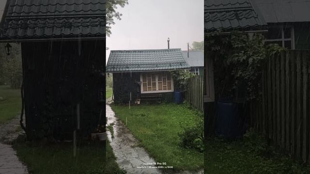 Сильный ливень с грозой и шквалистым ветром в Подмосковье ⛈️ 28.07.2026