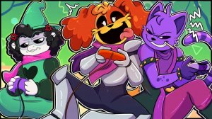Кот и собака играют в Deltarune 3, Poppy Playtime Глава 4 ┃ Комикс-дубляж