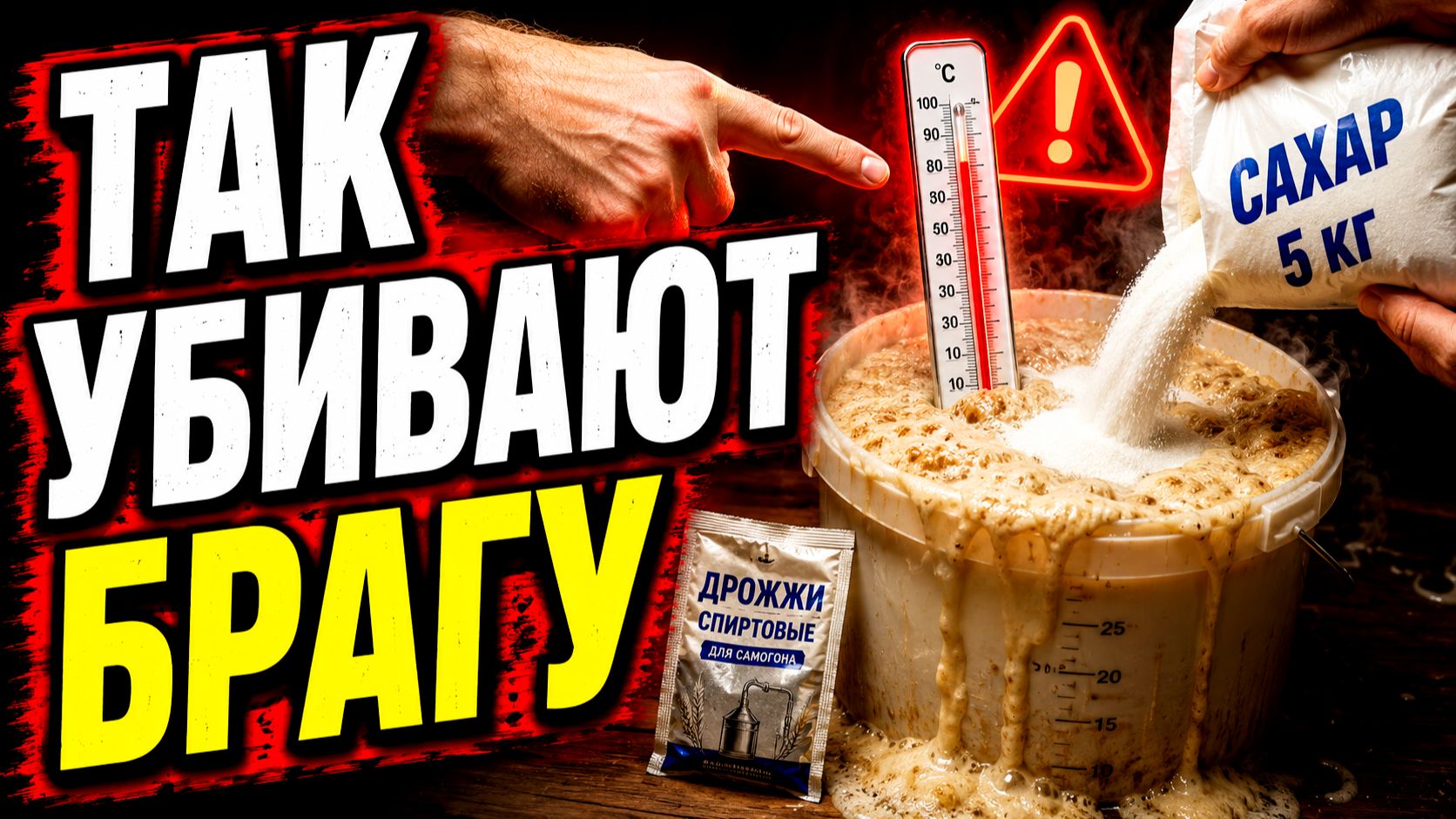Главные ошибки новичков! ИДЕАЛЬНАЯ БРАГА - дрожжи, сахар или температура?