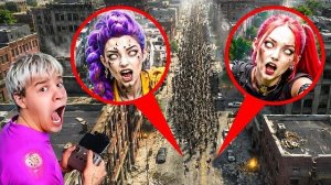 😱 ДРОН СНЯЛ КАК ЗОМБИ НАПАЛИ НА МИРА РУМИ ЗОУИ В РЕАЛЬНОЙ ЖИЗНИ!! 🛸💥