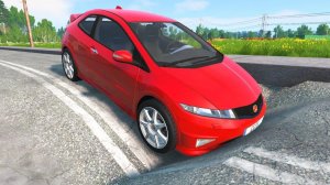 Мультик_ Тачки против ям на дороге — BeamNG.drive