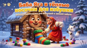 👵🏠🧦 Баба Яга и тёплые носочки для избушки — добрая аудиосказка для малышей о зимней заботе ✨🐾