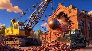 🚧 Экскаваторы и шар для сноса 😱 Большое разрушение начинается! 🏗️