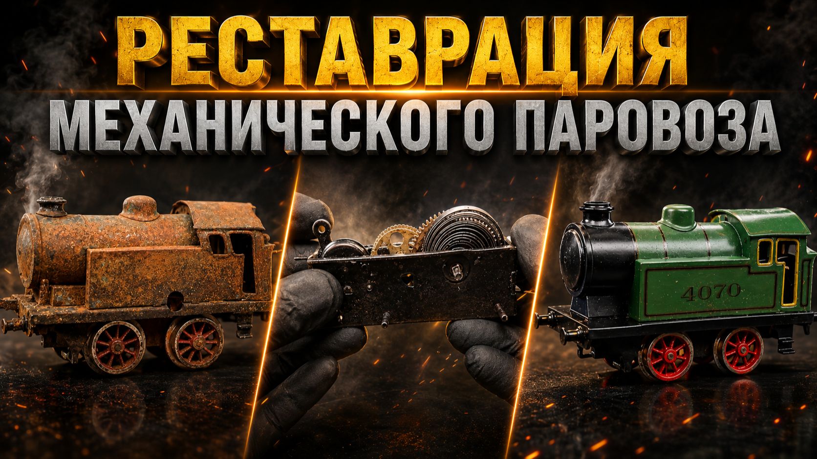 Реставрация механического паровозика