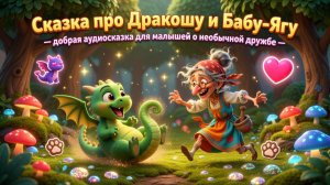 🐉👵✨ Сказка про Дракошу и Бабу-Ягу — добрая аудиосказка для малышей о необычной дружбе 🐾💖