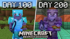 Майнкрафт Бедрок 200 дней игры 🎮⛏️