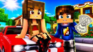 ШКОЛЬНИК КУПИЛ ТАЧКУ ЗА 1.000.000$! МАЙНКРАФТ МУЛЬТИК ДЛЯ ДЕТЕЙ МОДЫ MINECRAFT