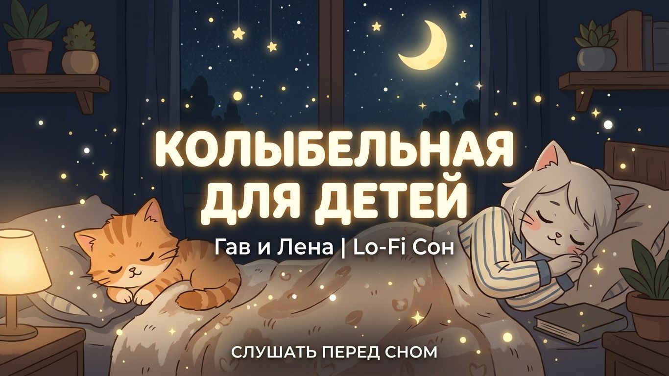 🌙 КОЛЫБЕЛЬНАЯ ДЛЯ ДЕТЕЙ | Гав и Лена | Lo-Fi Сон