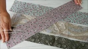 Что сшить из полос. Очень простая и оригинальная стежка. Пэчворк для начинающих.