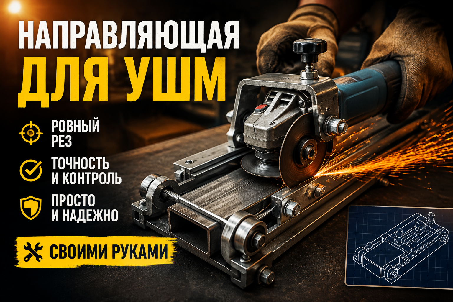 Самодельная направляющая для угловой шлифмашины: чистые и ровные резы