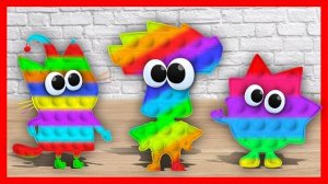 Разноцветные ПОП ИТ - Какая Игрушка Спряталась Игрушки Фиксики Три Кота или Смешарики
