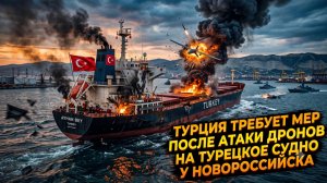 🌊Турция требует мер после атаки дронов на турецкое судно у Новороссийска