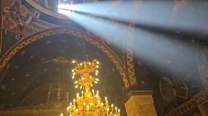 Причастие на Патриаршей Литургии в Мар Элиас
