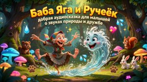 👵💧✨ Баба Яга и Ручеёк — добрая аудиосказка для малышей о звуках природы и дружбе 🐾💖