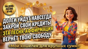 НА ДЕНЬ ПЕСНЮ #148 | МОЩНАЯ ПЕСНЯ-АФФИРМАЦИЯ НА ДЕНЬГИ | «Мой кошелёк для крупных сумм»